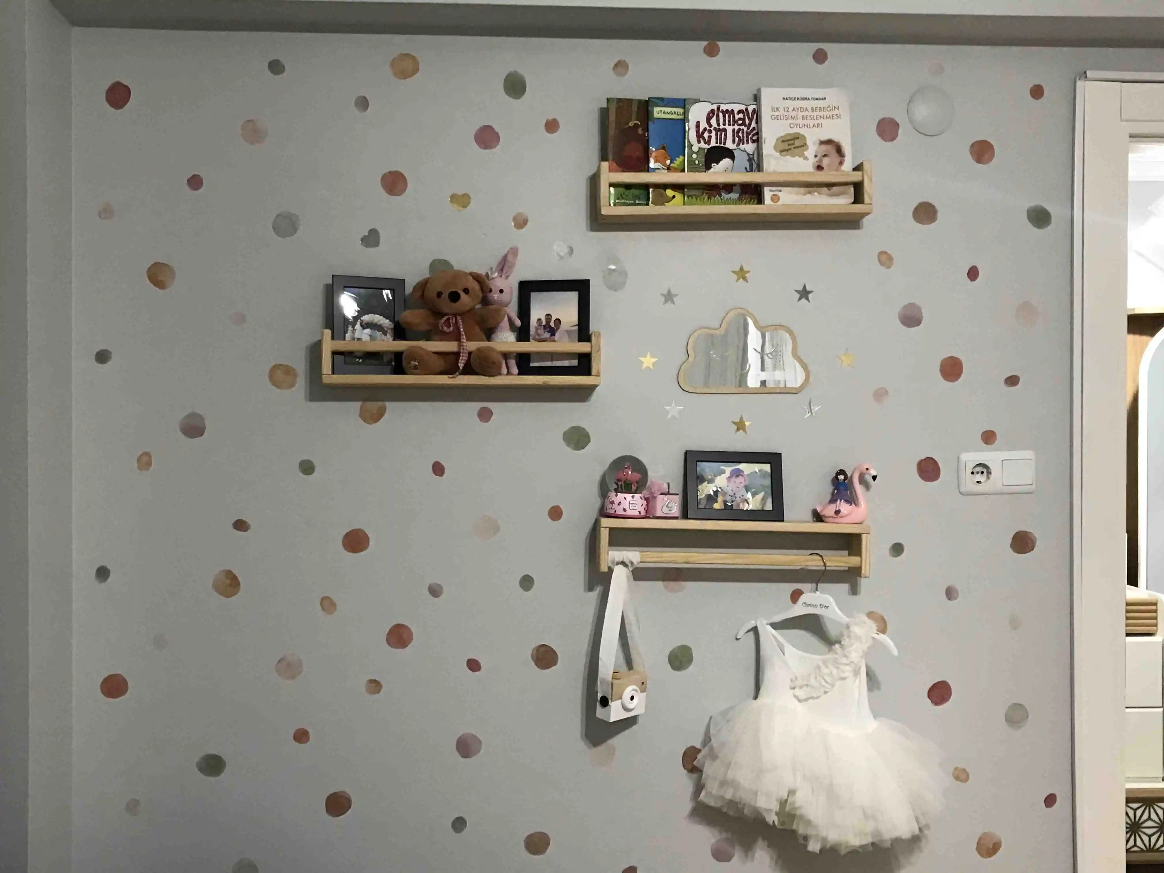 Стеллаж настенный деревянный для детской комнаты украшения дома |