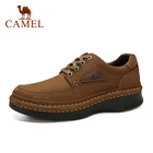 Мужские туфли ручной работы CAMEL, натуральная кожа, первый слой, Воловья кожа, толстая подошва, повседневная обувь для инструментов, элегантные
