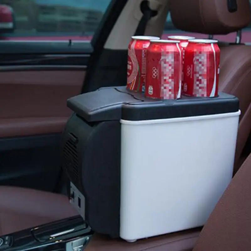 

6L Mini Car Refrigerator Dual Use Beverage Cooler Warmer ABS Portable Outdoor Travel Freezer Universal Refrigerator