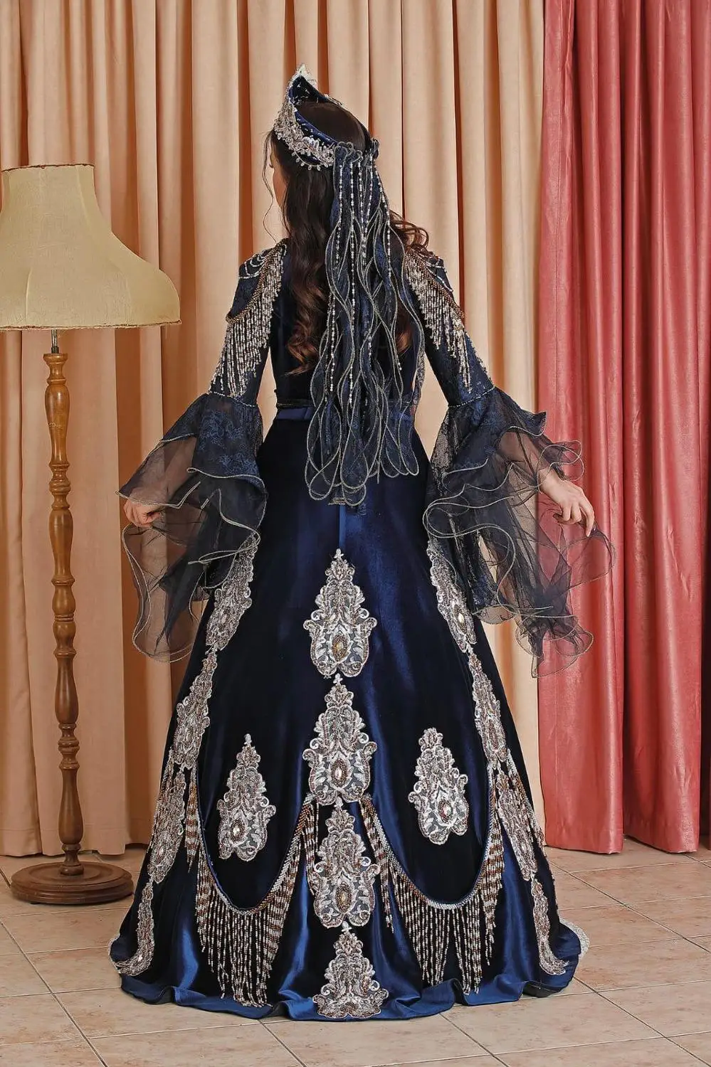 Turkish Xaftan Navy Henna 2020 Engagement Wedding Dress Kaftan For Wedding Turkish bindallı modelleri Kına ve xina kaftanı