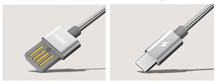 Кабель металлический Remax Silver Serpent USB Type C Розовое золото|Компьютерные кабели и