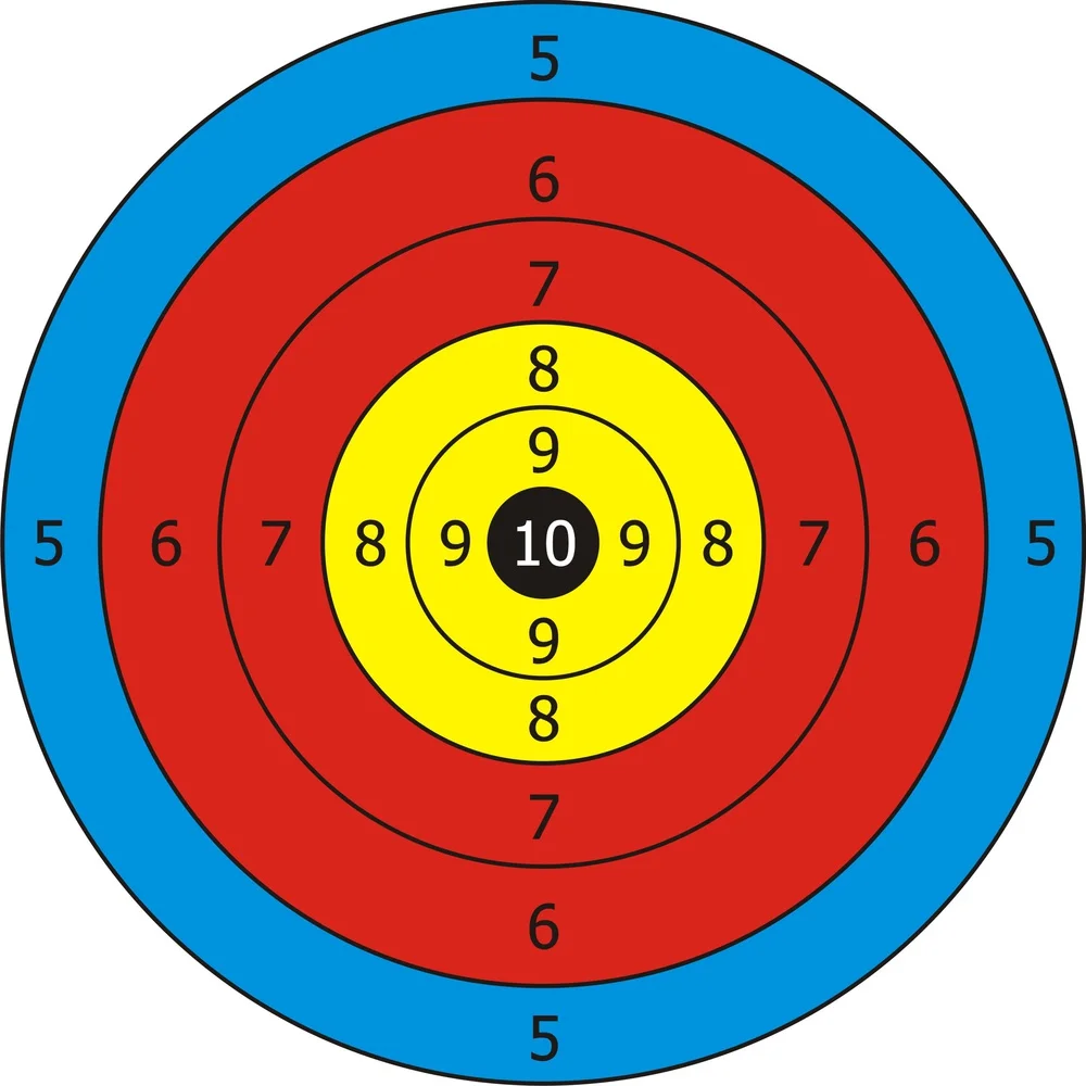 Нарисовать мишень для стрельбы для детей