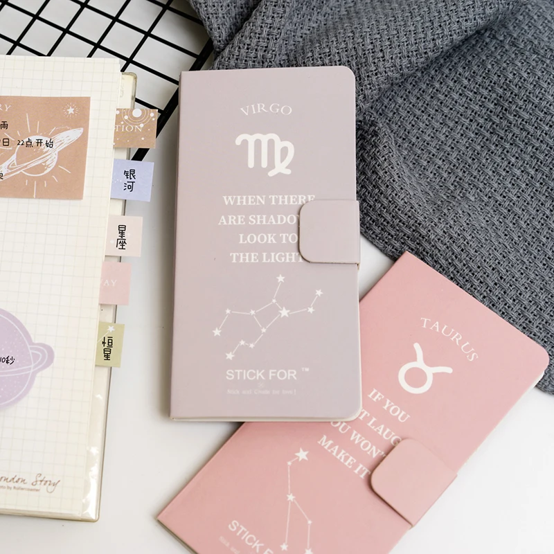 Милый kawaii блокнот 12 Созвездие Магнитная книга липкий планировщик наклейки