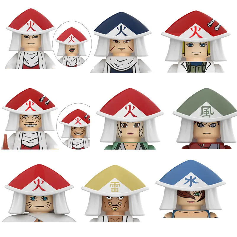 Японские кирпичи ниндзя из аниме Наруто Гаара хаширама Тобирама строительные