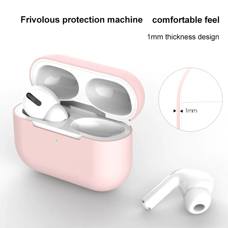 Мягкий силиконовый чехол для Apple Airpods Pro защитный футляр беспроводных Bluetooth