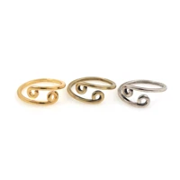 new korean fashion simple adjustable ring exquisite ladies party geometric antique premium open ring jewelry