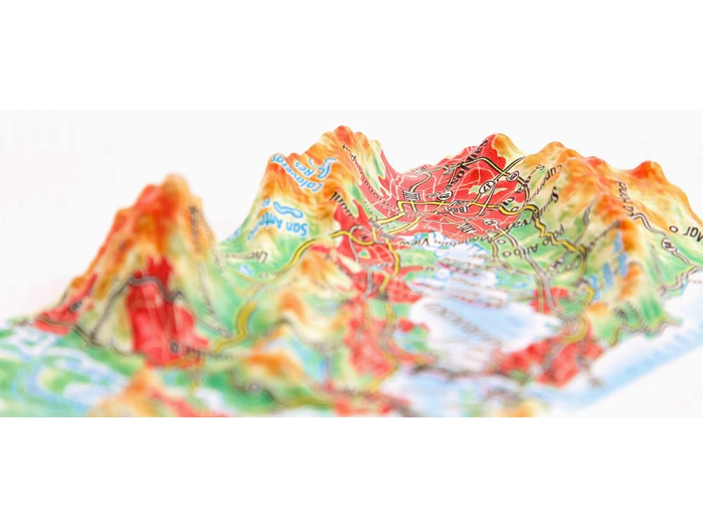 3D Карта Город САН-ФРАНЦИСКО 3Д Высокообъёмная панорама Рельефная Магнит На