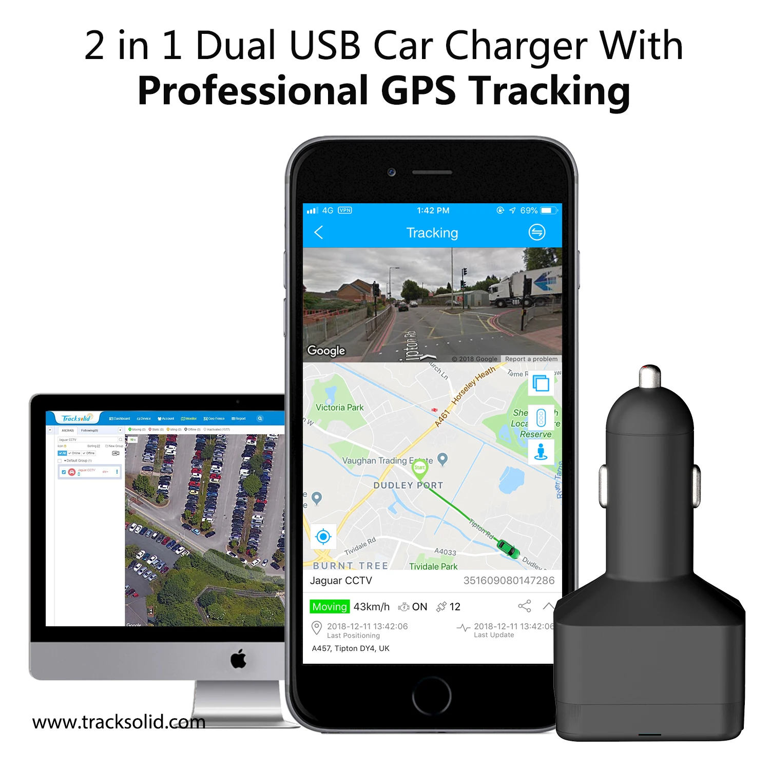 concox car usb charger gps tracker hvt001 with voice recording two port for phone charge hidden sos listen in anti theft locator free global shipping