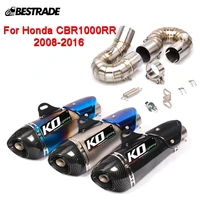 exhaust system for honda cbr1000rr 2008 2016 scooter exhaust mid link tube slip on 51mm mufflers tube stainless steel escape