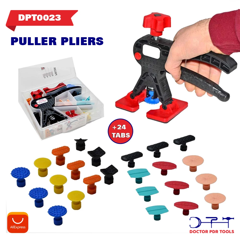 comprar Carro Paintless Dent Repair Pdr Mini Levantador De Cola Guia Dent Extrator + 24 Guias Remoção Autobady Paintless Sistema Reparo Inteligente