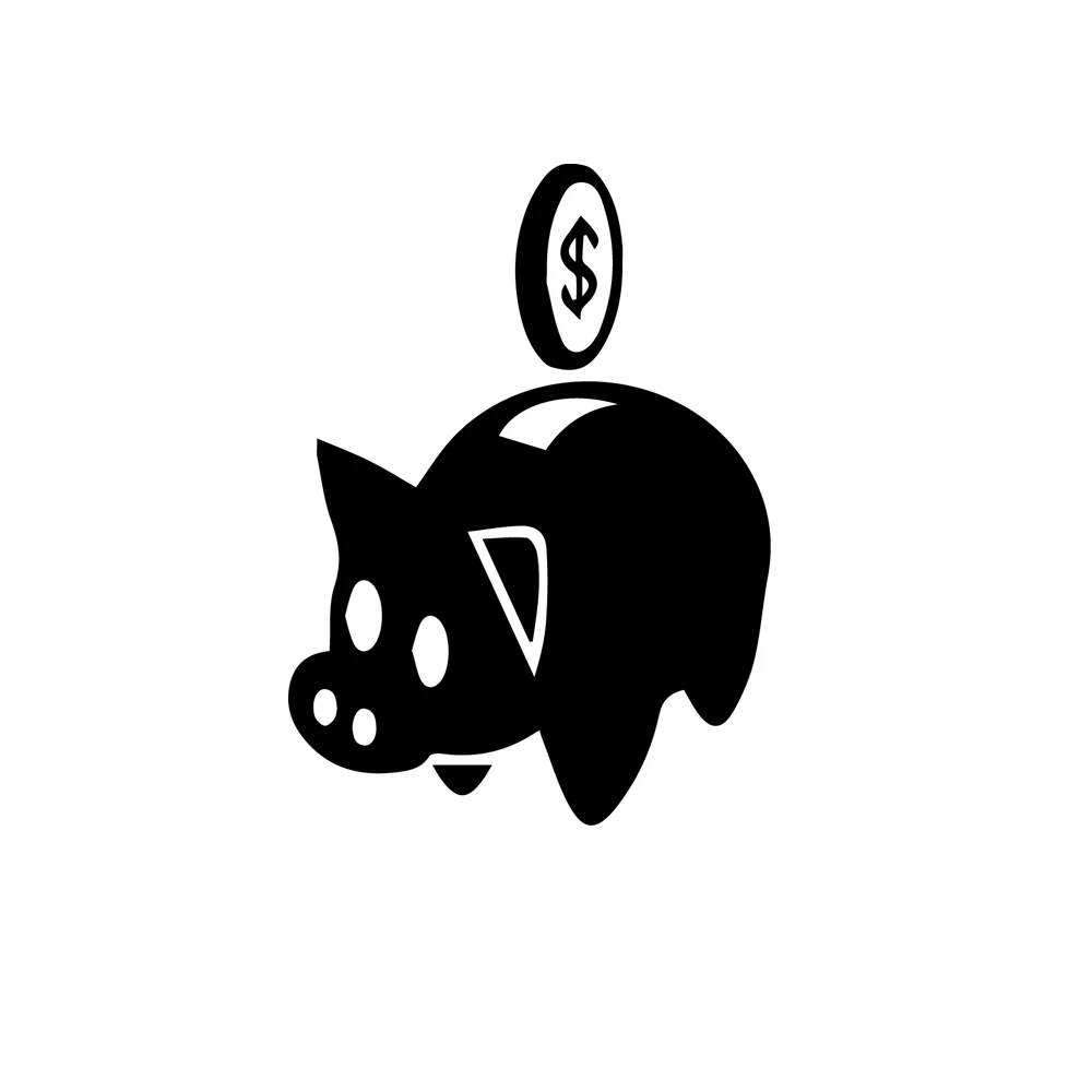

Piggy Bank Car Sticker Sunscreen Car Accessories Decals Rear Windshield Decor Car Window Decals Motorcycle Decoration.