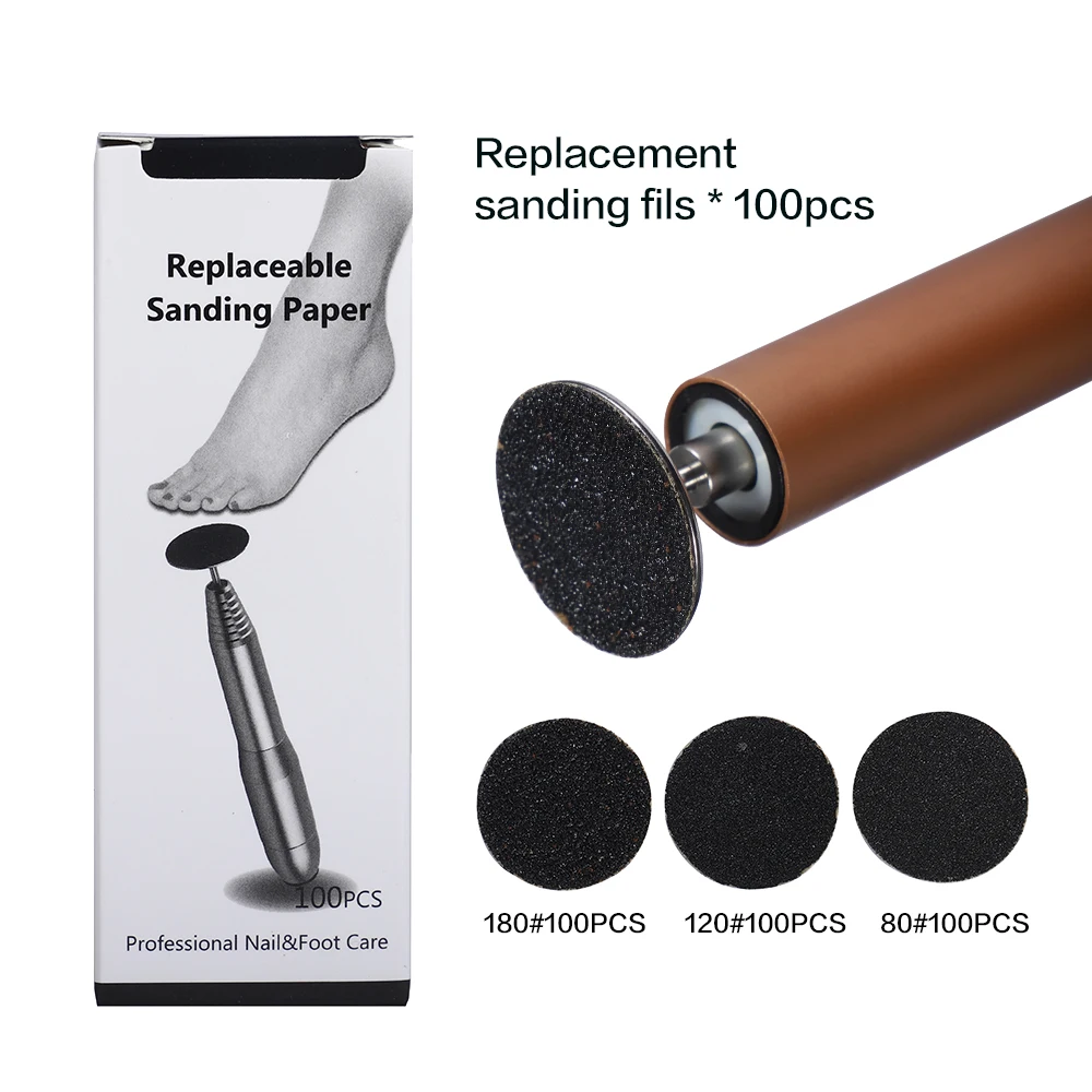 

100pcs/pack Foot Files Replace Sanding Cloth Pedicure Feet Files Foot-Care-Tool File-Calluses-Remover Dead Skin Foot Rasp Refill