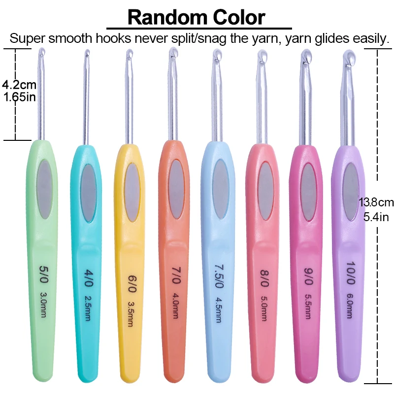 Набор крючков для вязания 8 шт./компл. 2-6 мм |