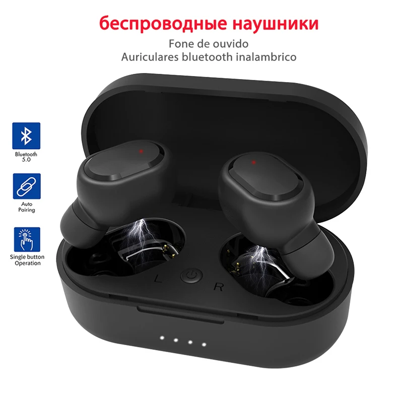 Наушники вкладыши TWS Bluetooth наушники IPX6 водонепроницаемый V5.0 Беспроводной для Android