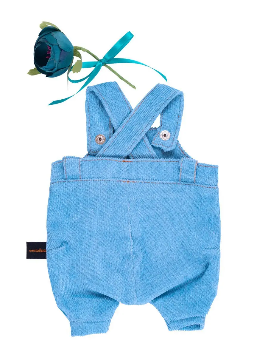 БУДИ БАСА / Одежда для Басика 19 см. Голубой комбинезон с розочкой. OKs19-142/OKs30-142 -