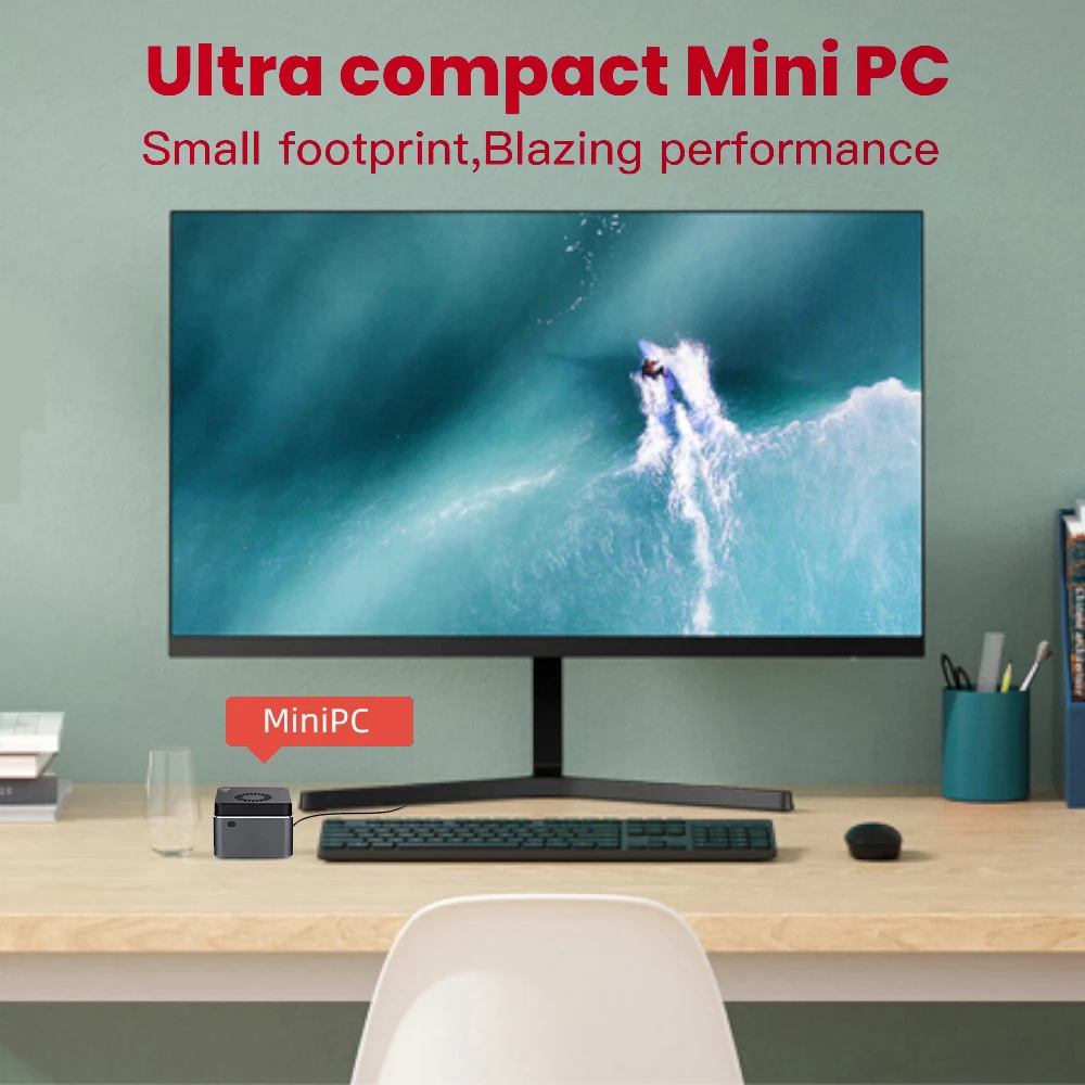 

Portable Mini PC 4K Windows 10 Intel Celeron J4125 Quad Core LPDDR4 8GB 128GB 256GB 512GB SSD USB-C inteligente computadora