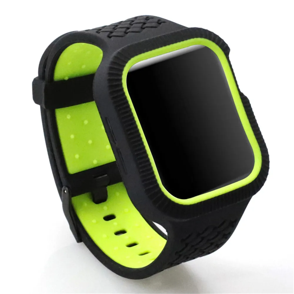 Чехол+ ремешок для часов Apple watch band 44 мм/40 мм iWatch band 42 мм 38 мм тканый силиконовый ремешок для часов Браслет Apple watch 5 4 3 21 40