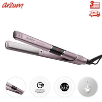 arzum rosa sense hair straightener ceramic plate double function curling featured heat protection fast warming led screen
