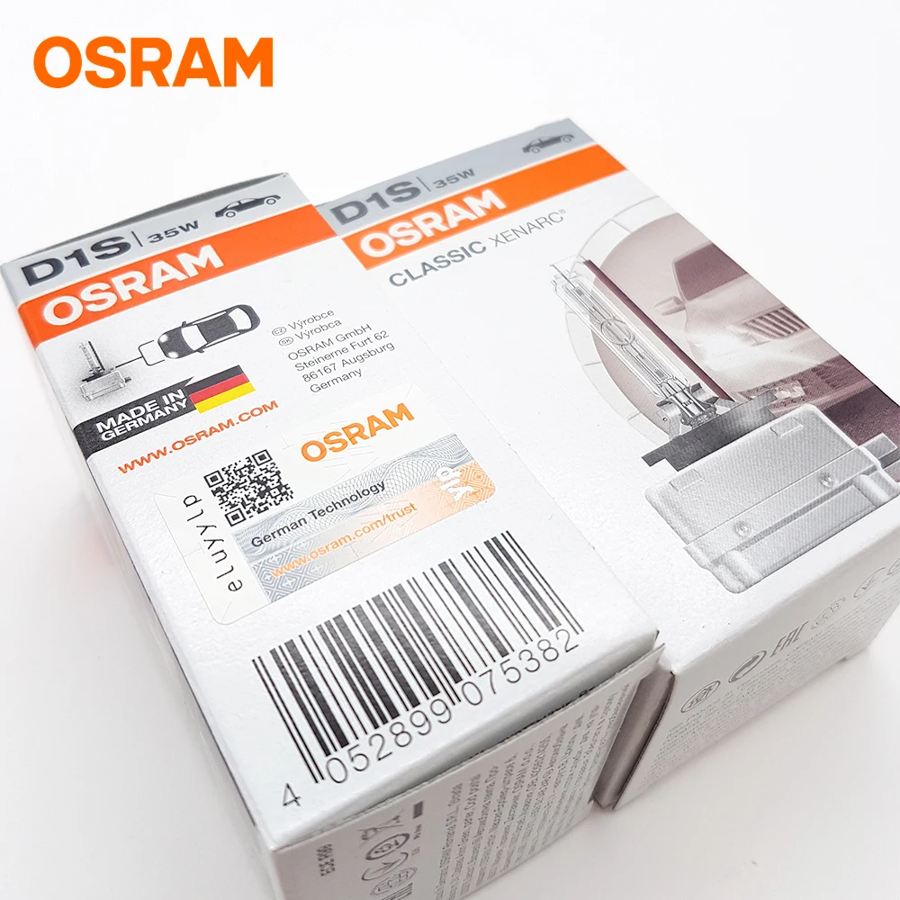 Автомобильные ксеноновые лампы Osram D1S D2S D3S D4S Xenarc Classic (1 шт.) 66140CLC 66240CLC 66340CLC 66440CLC -
