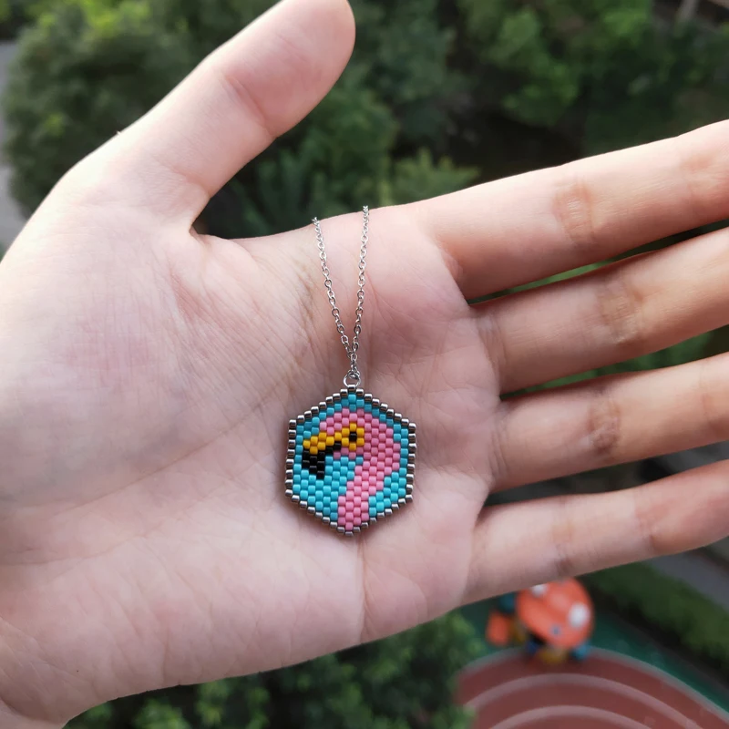 

FAIRYWOO Bohemia Jewelry Flamingo Necklace Woman Luxury Chain Delica Choker Luck Handmade Jewelry Hip Hop Creative Gifts Sweet