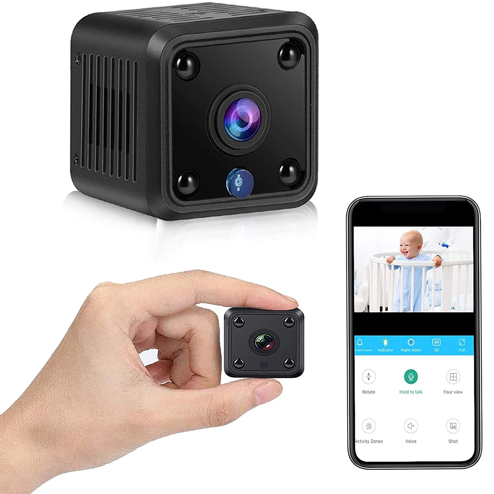 WI FI мини Камера Беспроводной няня камера Обнаружение движения аудио и видео