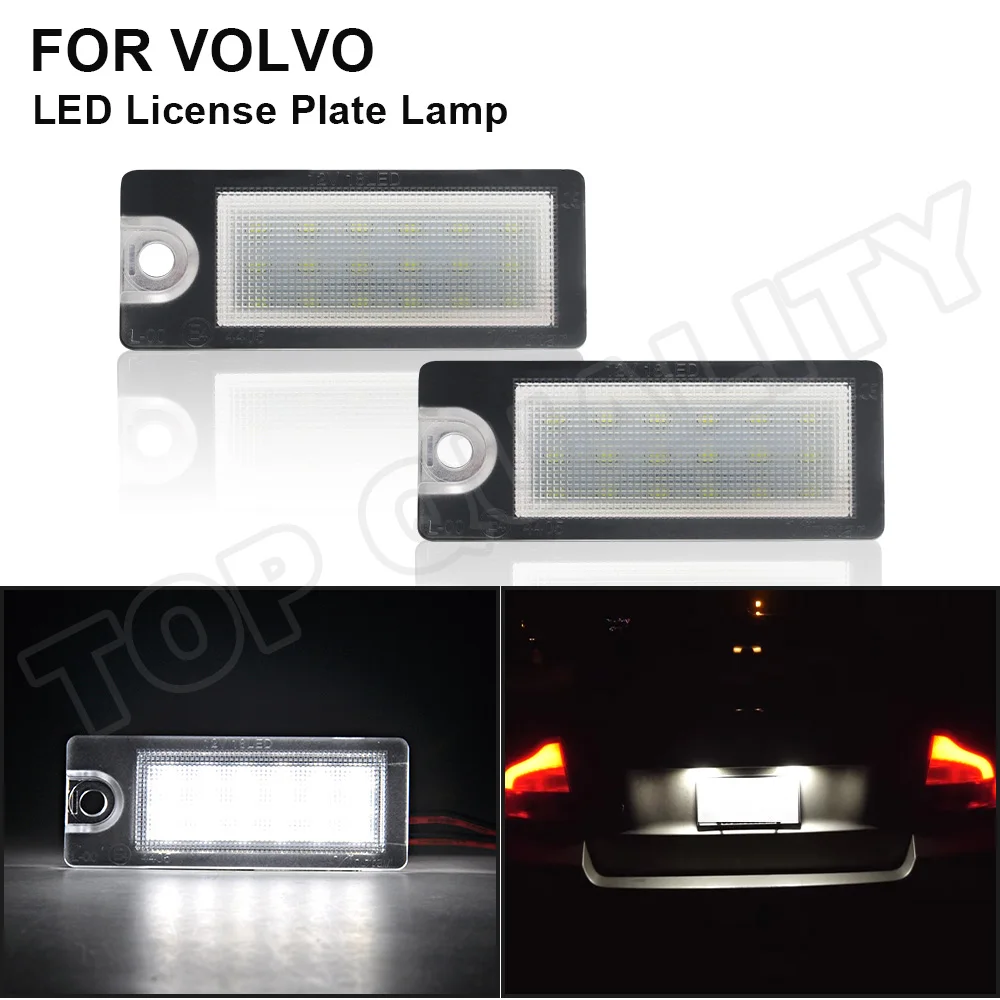 

LED License Plate Light For Volvo V70 S60 S80 XC70 XC90 2003-2007 2PCS Error Free Canbus LED Number Plate Lamp OEM#:9187153