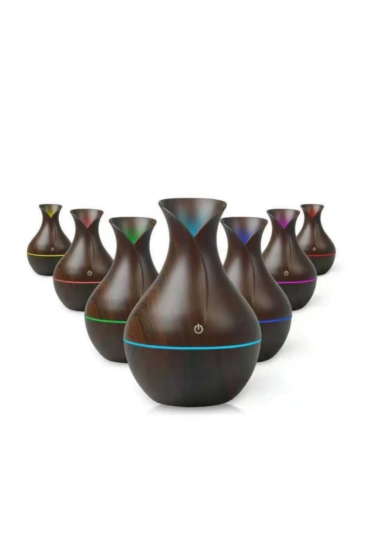 

YENİ 2021 Bood Dekoratif Small 150ml Aromatherapy Spa Hava Nemlendirici (koyu Ahşap )