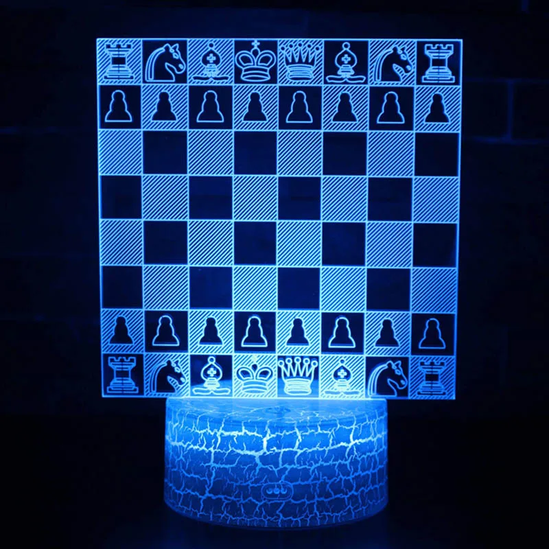 

Chess Design 3D illusion Lamp Hoom&Room Decoration Night Lights Creative Touch Table Lamps Perfect Christmas Gifts