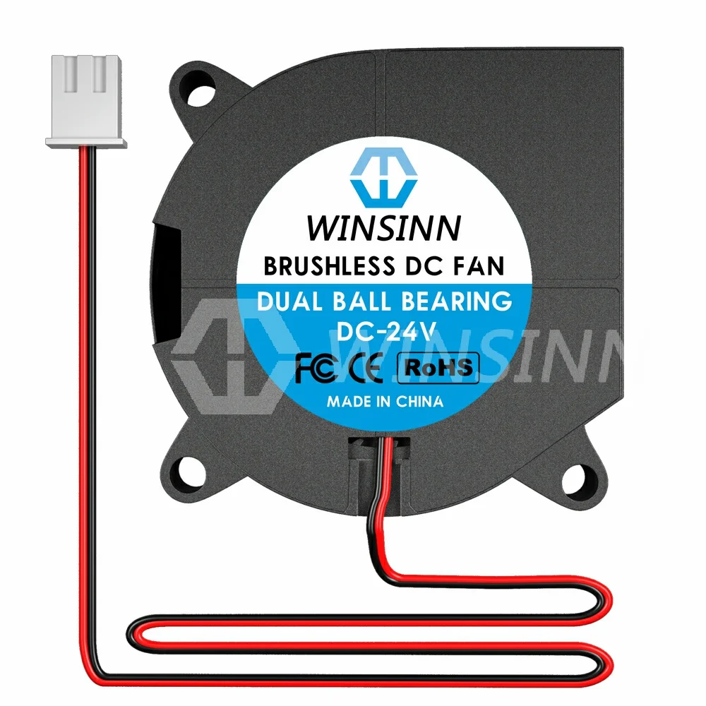WINSINN 40mm Blower Fan 5V 12V 24V 4020 Hydraulic / Dual Ball Bearing Brushless Cooling Turbine Turbo 40x20mm 2PIN