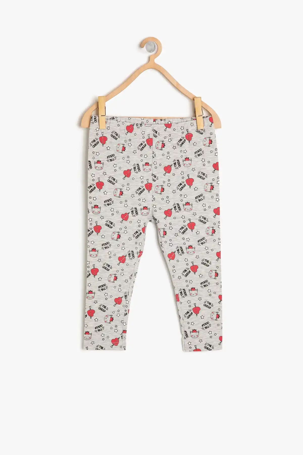 Детские серые леггинсы с принтом Koton для маленьких девочек | Женская одежда