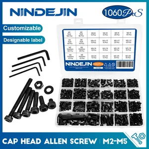 1060 шт M2 M3 M4 M5 набор винтов с шестигранной головкой из углеродистой стали с плоской круглой головкой винты болты и гайки Ассортимент Комплект с коробкой для хранения