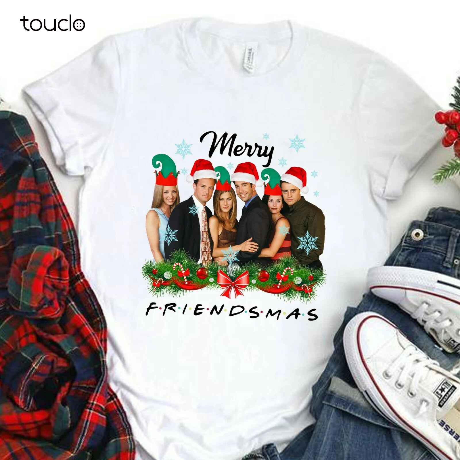

Merry Friendsmas Shirt Christmas Friends TV Series Christmas Gift Unisex S-3XL