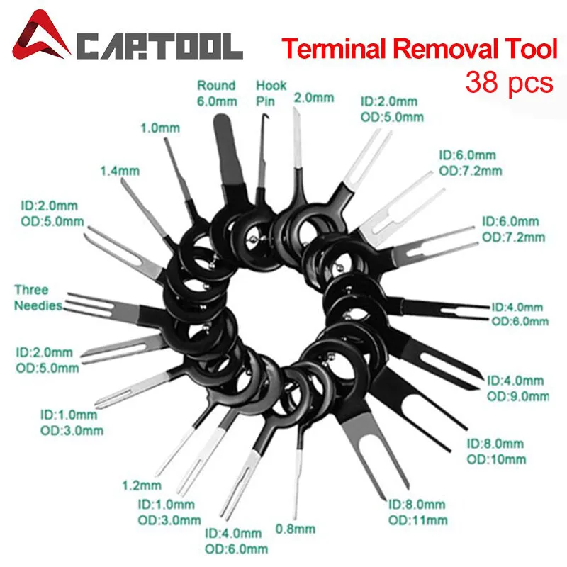38 шт. автомобильный разъем Terminal Удалить Набор инструментов контрольного штыря
