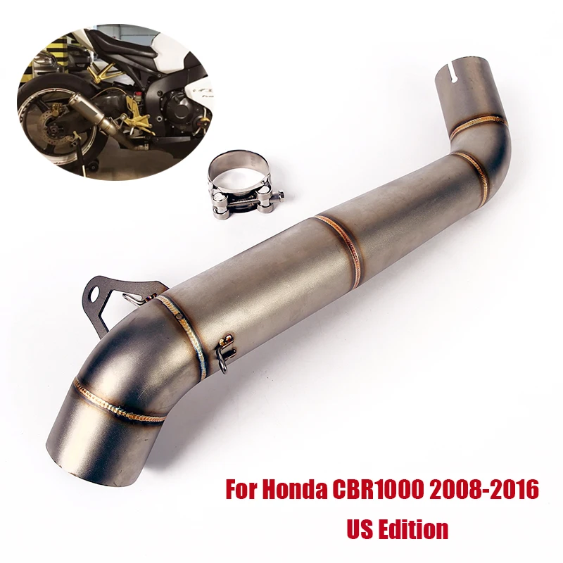 

For Honda CBR1000RR 2008-2016 US Edition Modified Exhaust Link Pipe Slip On Middle Connect Tube Stainless Steel Motorcycle