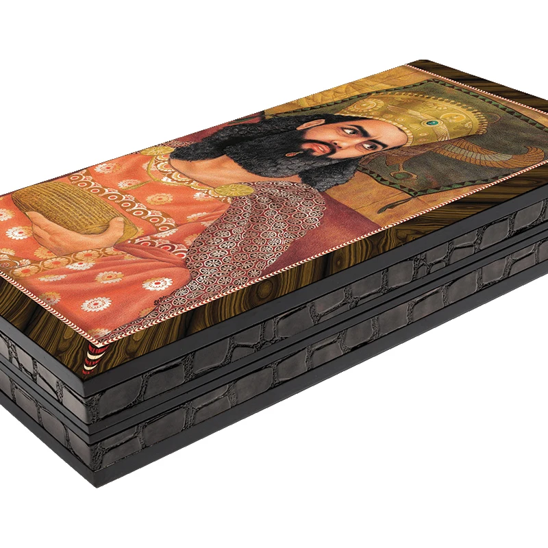 Artwork Luxury Backgammon Game Set XXL With Pieces - King Darius III