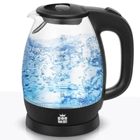 glass electric kettle 1 7 l led tea kettles 2200 w stainless steel heating element bpa free forme fkg 147