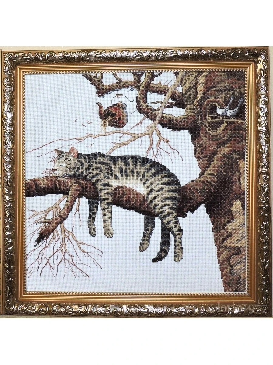 Набор для вышивания крестом № S8183 44*45см / животные кошка вышивка картины | Дом и