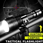 Улучшенная мощная светодиодная лампа, фонарик, фонарик с аккумулятором 18650, тактическая вссветильник шка для охоты на открытом воздухе