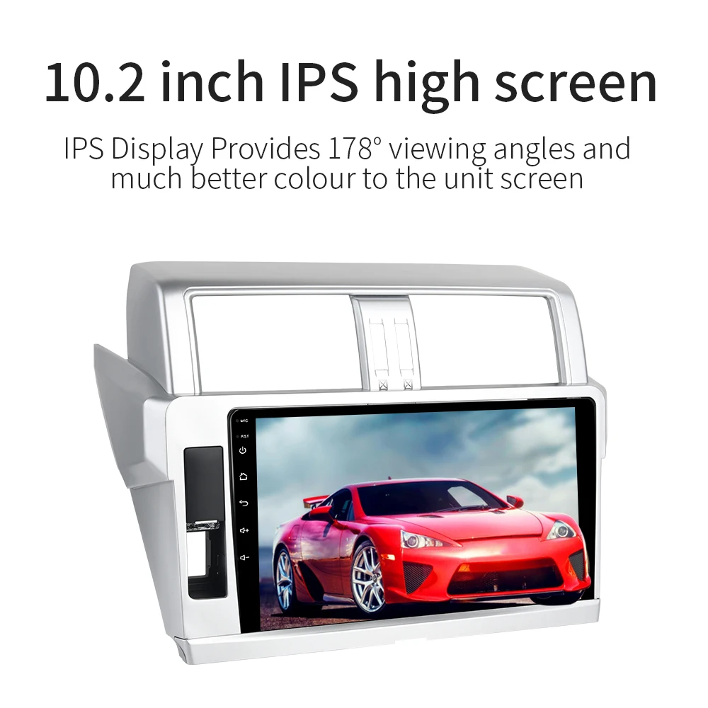 Dasaita Android 9,0 автомобильный двойной Din для Toyota New Prado 150 Строение в GPS 1024*600 радио TDA7850 10," ips сенсорный экран