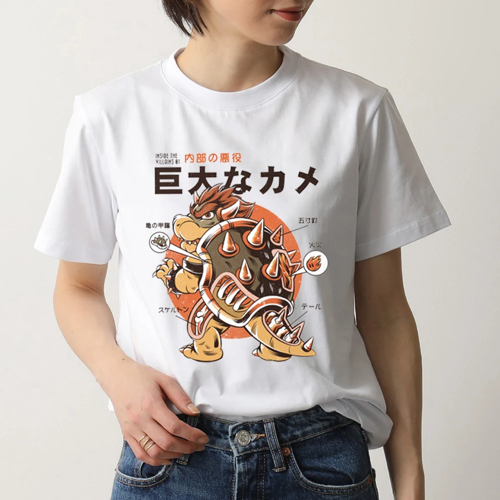 

Trendy Men/women Japanese Harajuku Bowserzilla Short Sleeve Video Game Monster T-Shirt Anime Manga Kaiju Tee Boyfriend's Gift