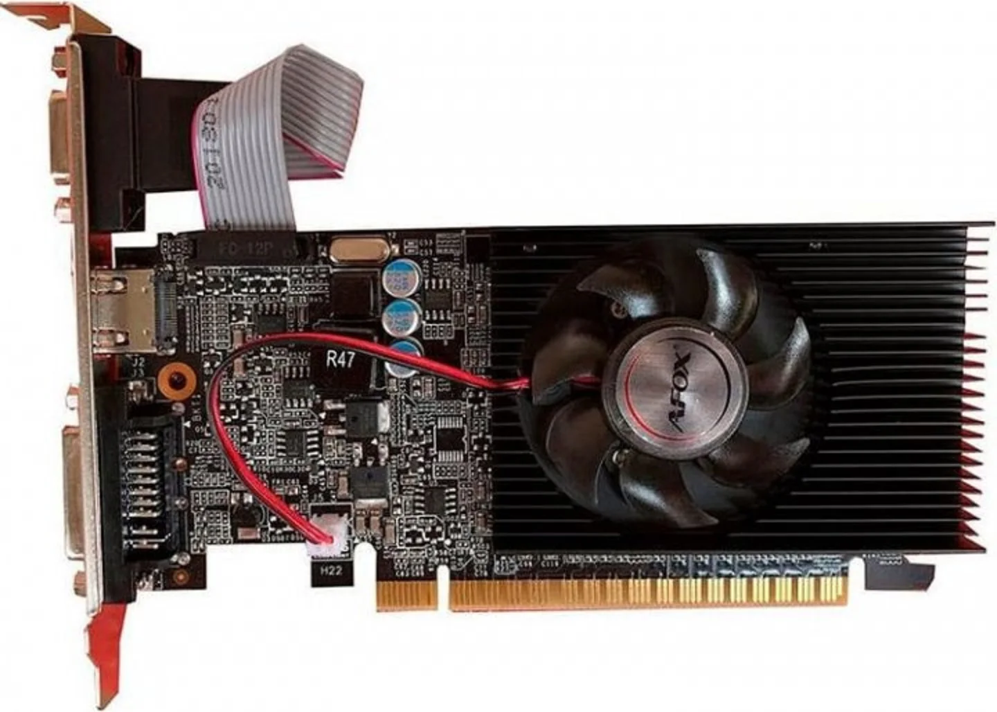AFOX PCI-Ex Radeon R5 220 2 Гб GDDR3 (64 бит) (650/1066) (DVI-D VGA HDMI) (AFR5220-2048D3L4) | Компьютеры и офис