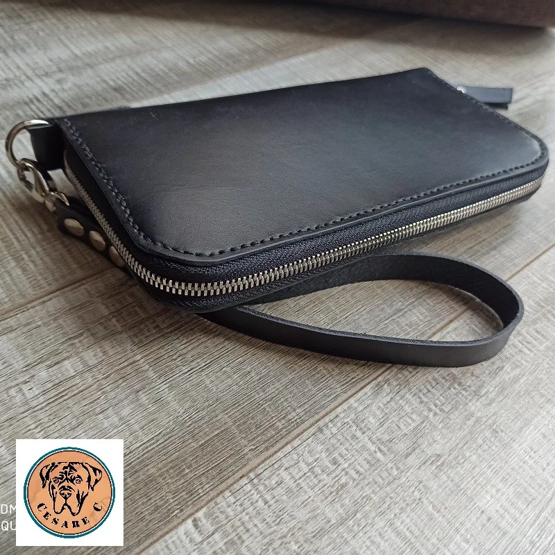 Мужской клатч органайзер зиппер на молнии натуральная кожа ручная работа| |
