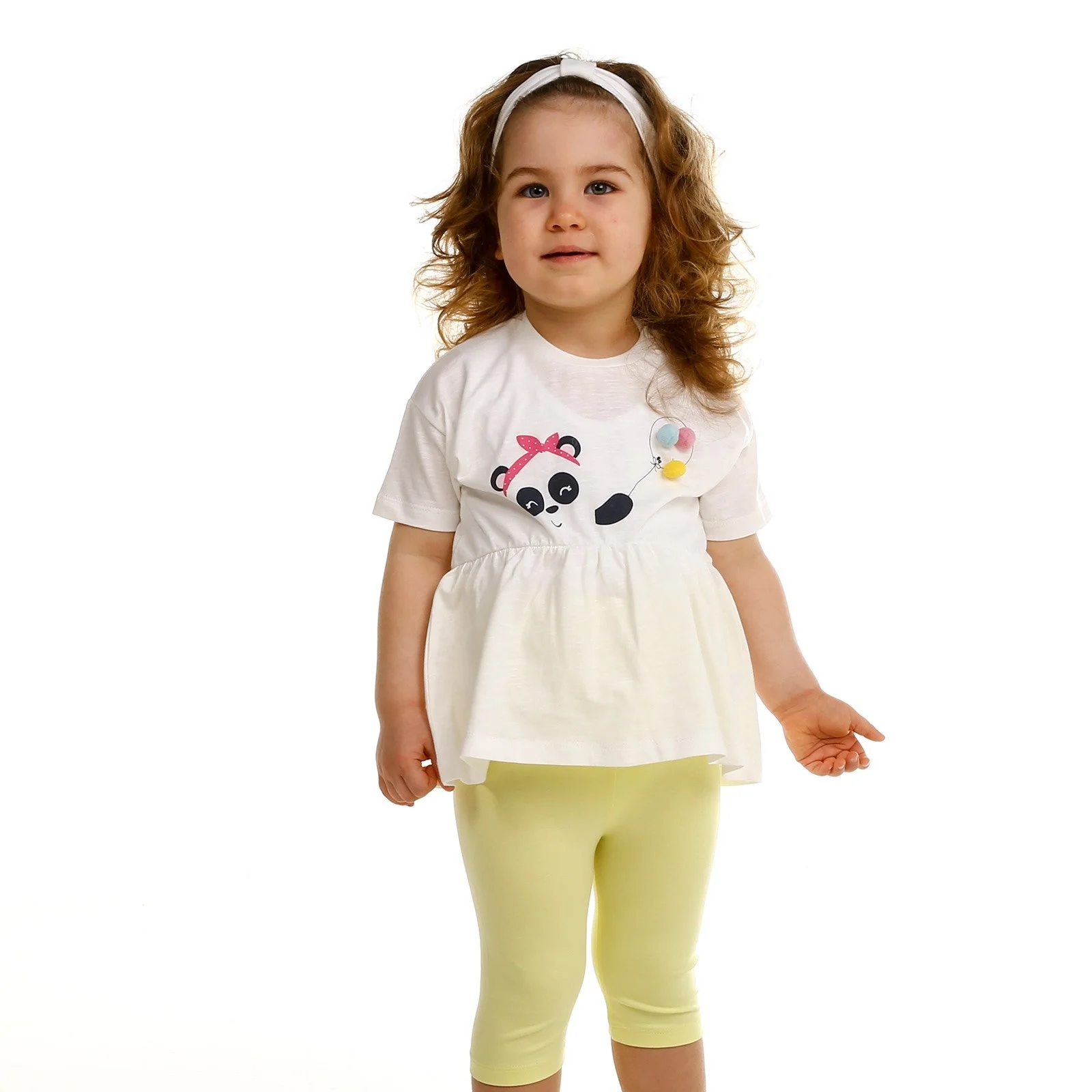 Ebebek Fisher Price/комплект из футболки и леггинсов с изображением панды для маленьких