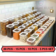 30-15-10-5 piezas caja de almacenamiento juego de contenedores de alimentos de cocina tapa al vacío...