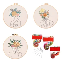 embroidery kit feminism pattern embroidery hoop embroidery thread embroidery materials and tool diy craft for beginner