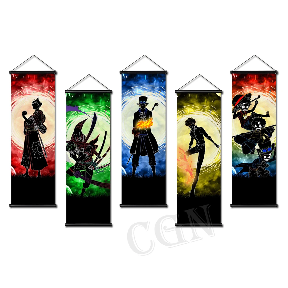 

Modular Anime Print Home Decor One Piece Picture Japanese Painting Hanging Scrolls Wall Art Canvas Luffy Poster For Living Room