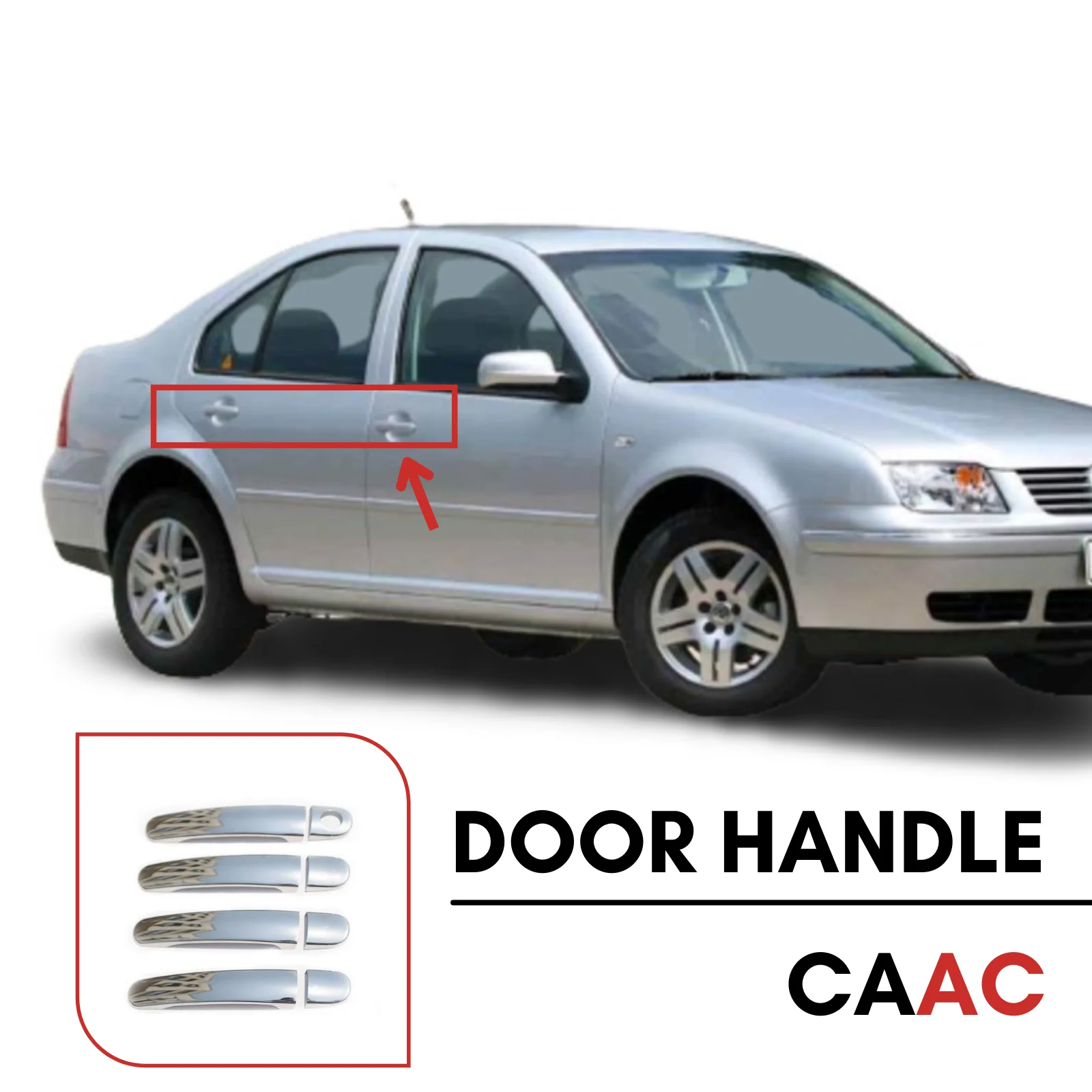 

FOR VW BORA SD 1998-2005 8 PCS 4 CHROME DOOR HANDLE STAINLESS STEEL DURABLE PROTECTION WATER PROOF BRIGHT NEW SEASON CAR MODIFIED