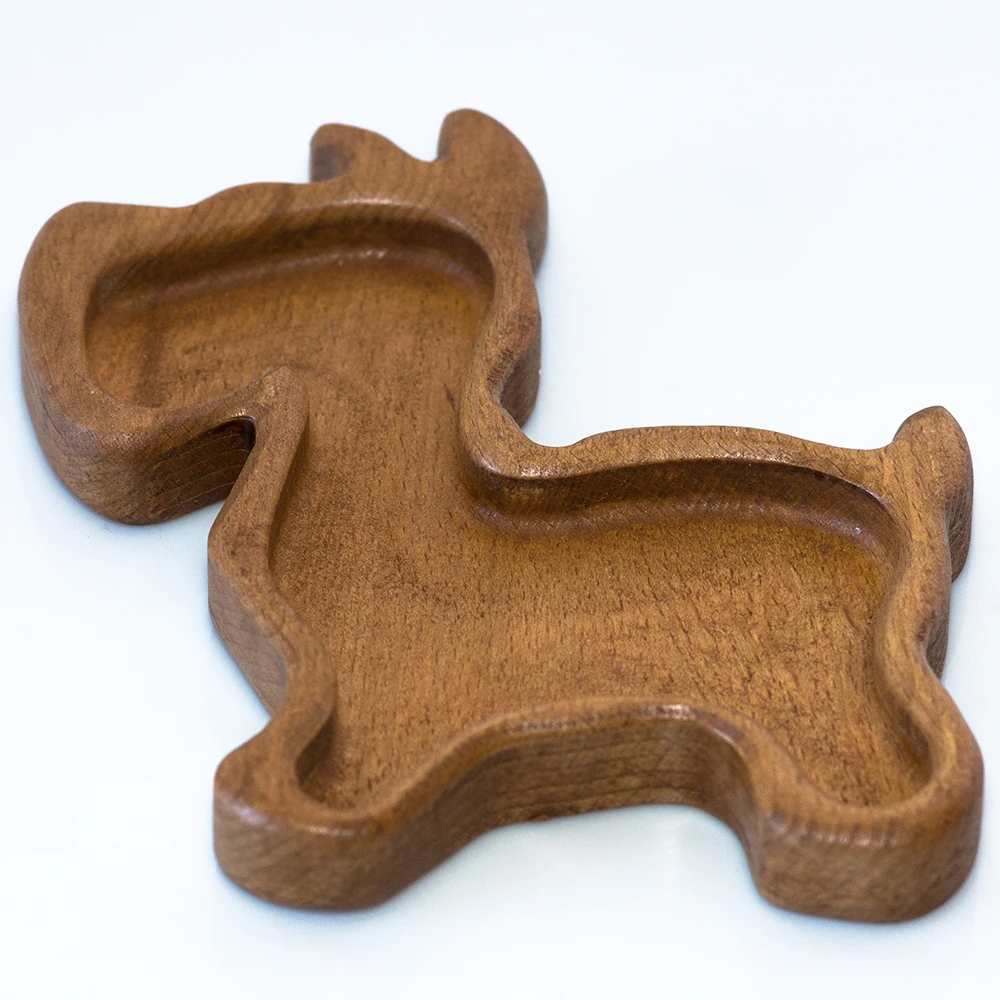 A plate for children a wooden dog. Tableware from wood. Wooden tableware children's feeding | Мать и ребенок