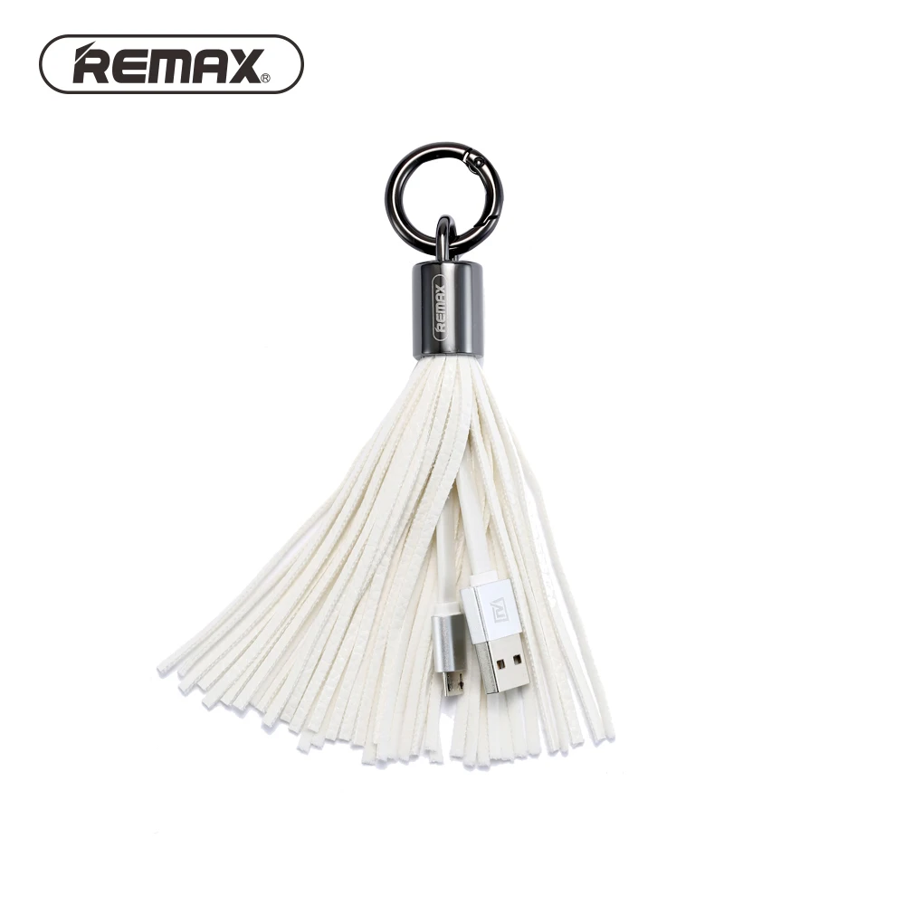 Кабель USB - микро Remax RC-053m 12см круглый 2.1A силикон в виде брелка