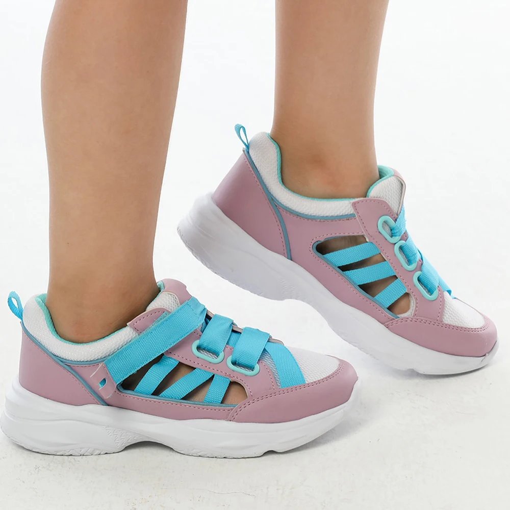 

Kids Sneakers Casual Kids Running Shoes Faux Leather Lilac Band Normal Fit Sports Walking Shoes Tennis Light Sole Comfortable Flexible Fashion Orthopedic Breathable Letoon KIDS02
